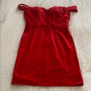 Red cocktail dress